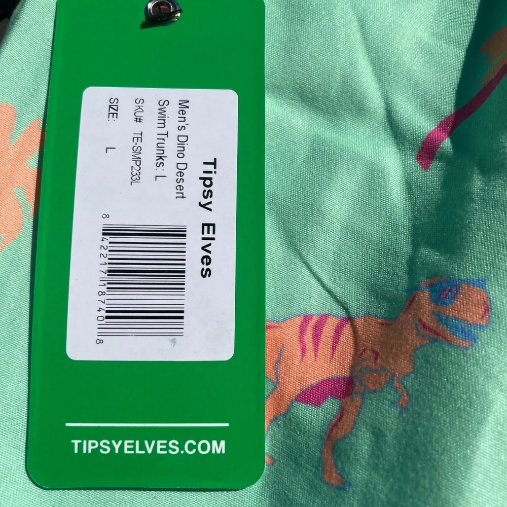 Tipsyelves Swim Trunks Dino Desert Size Large New